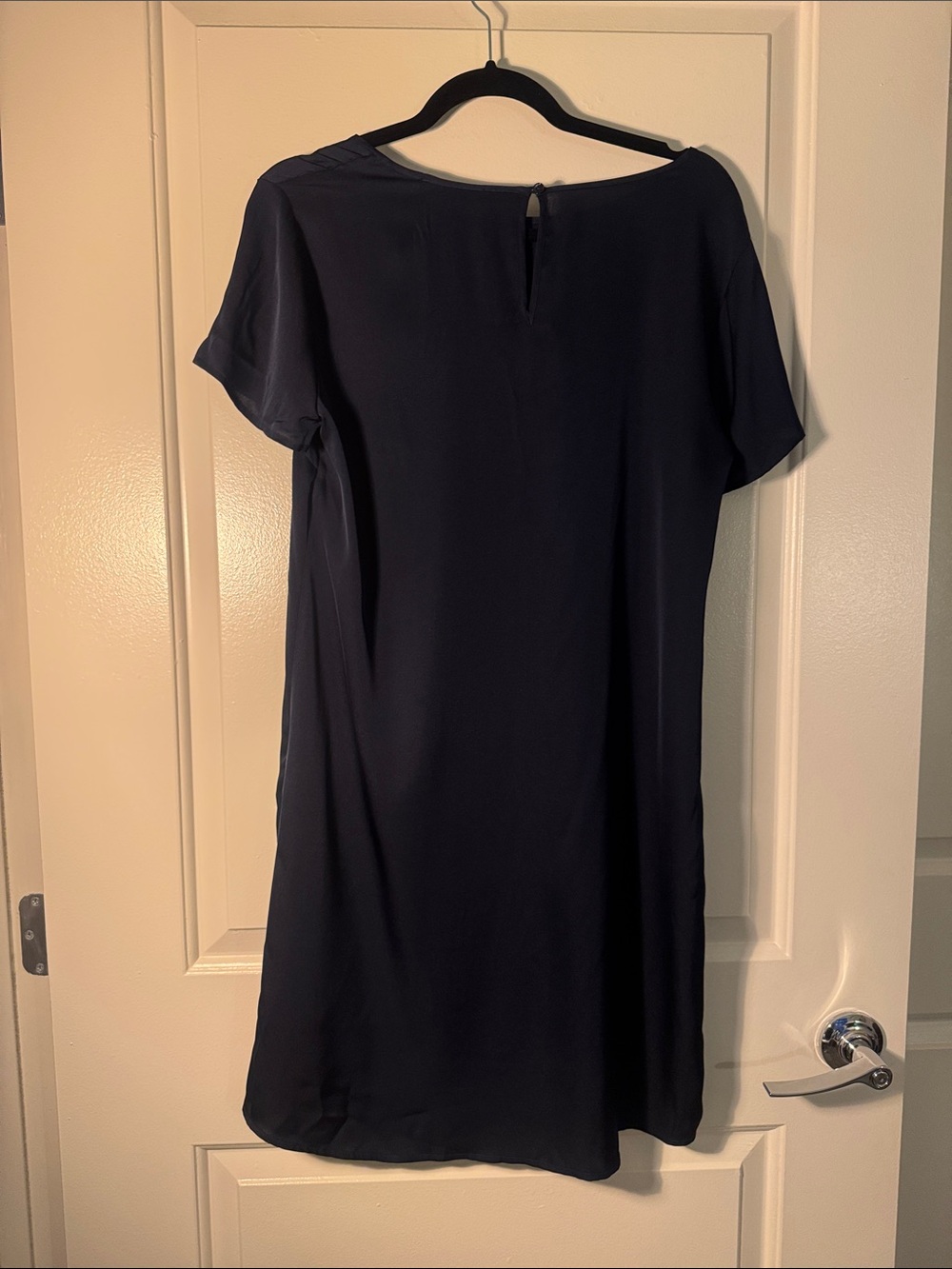 Quince Navy Short Sleeve Shift Dress - Picture 2 of 3